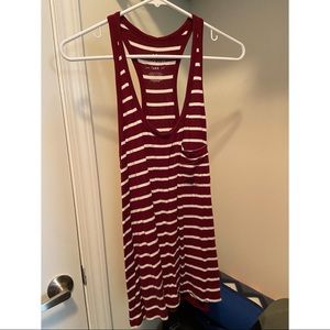 Maroon striped tank
